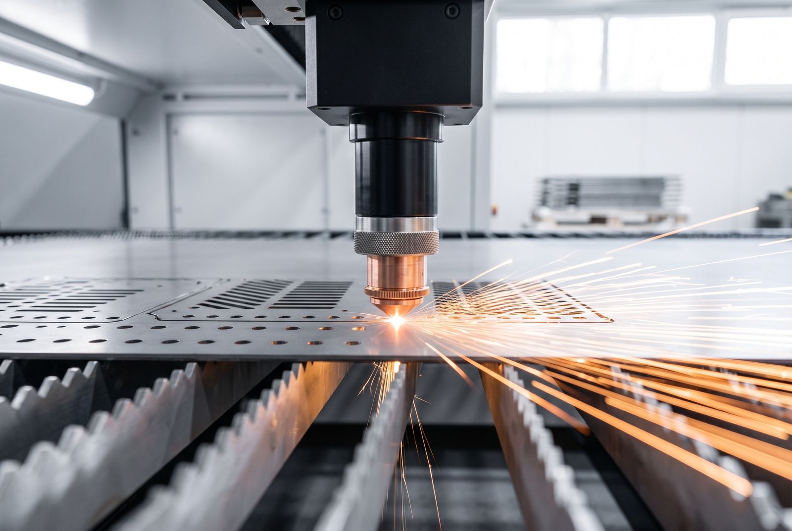 Ankara İvedik OSB'de CNC fiber lazer kesim makinesi ile sac kesimi